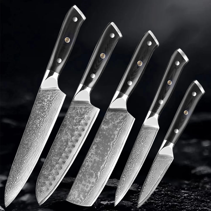Akarui (あかるい) Japanese Santoku Chef Knife with Ebony Handle