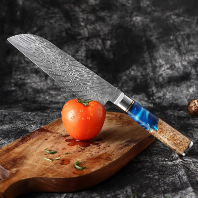 SAKUTO (作東) Ultra-Sharp Damascus Steel Kitchen Knife Set - Chef Knives Set